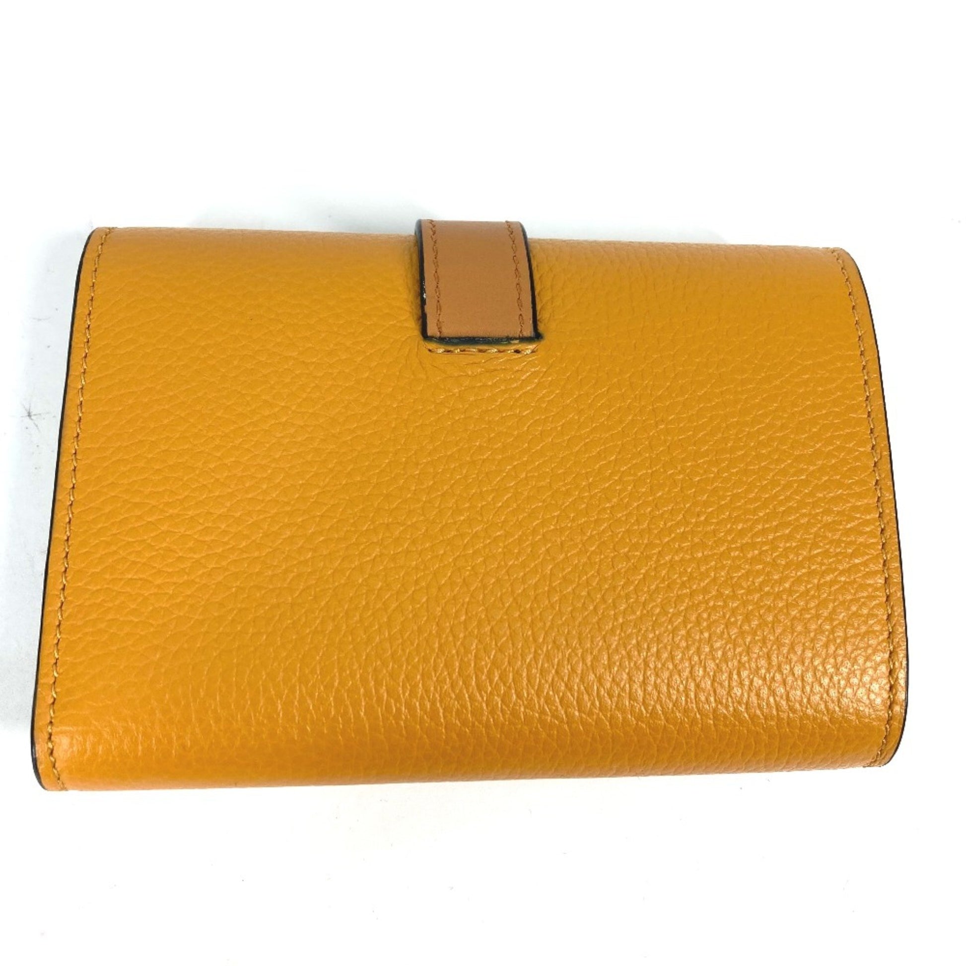 Loewe Trifold Wallet, Yellow, Leather, wallet