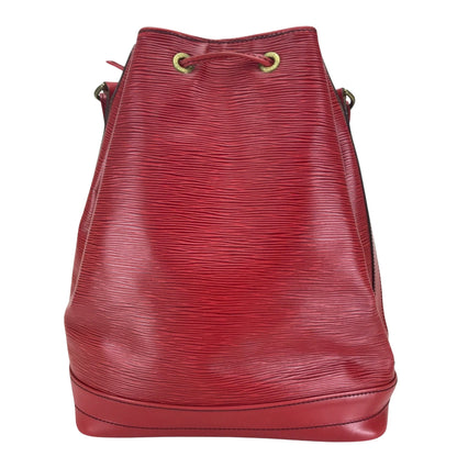 Louis Vuitton Noé, Red, Leather, shoulder