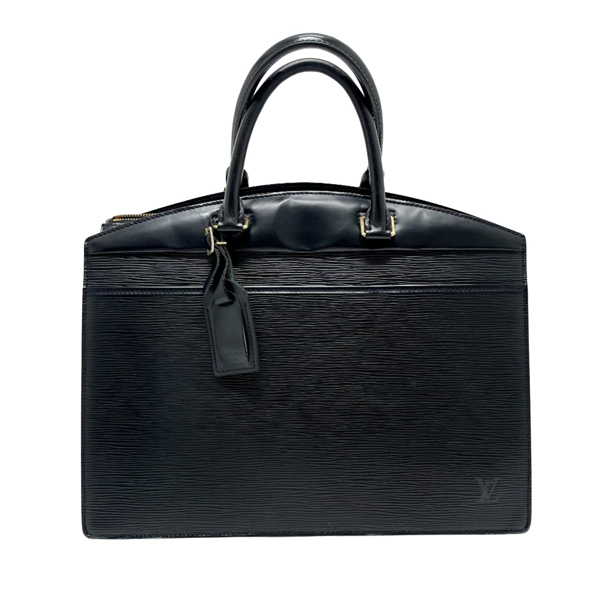 Louis Vuitton Riviera, Black, Leather, handbag