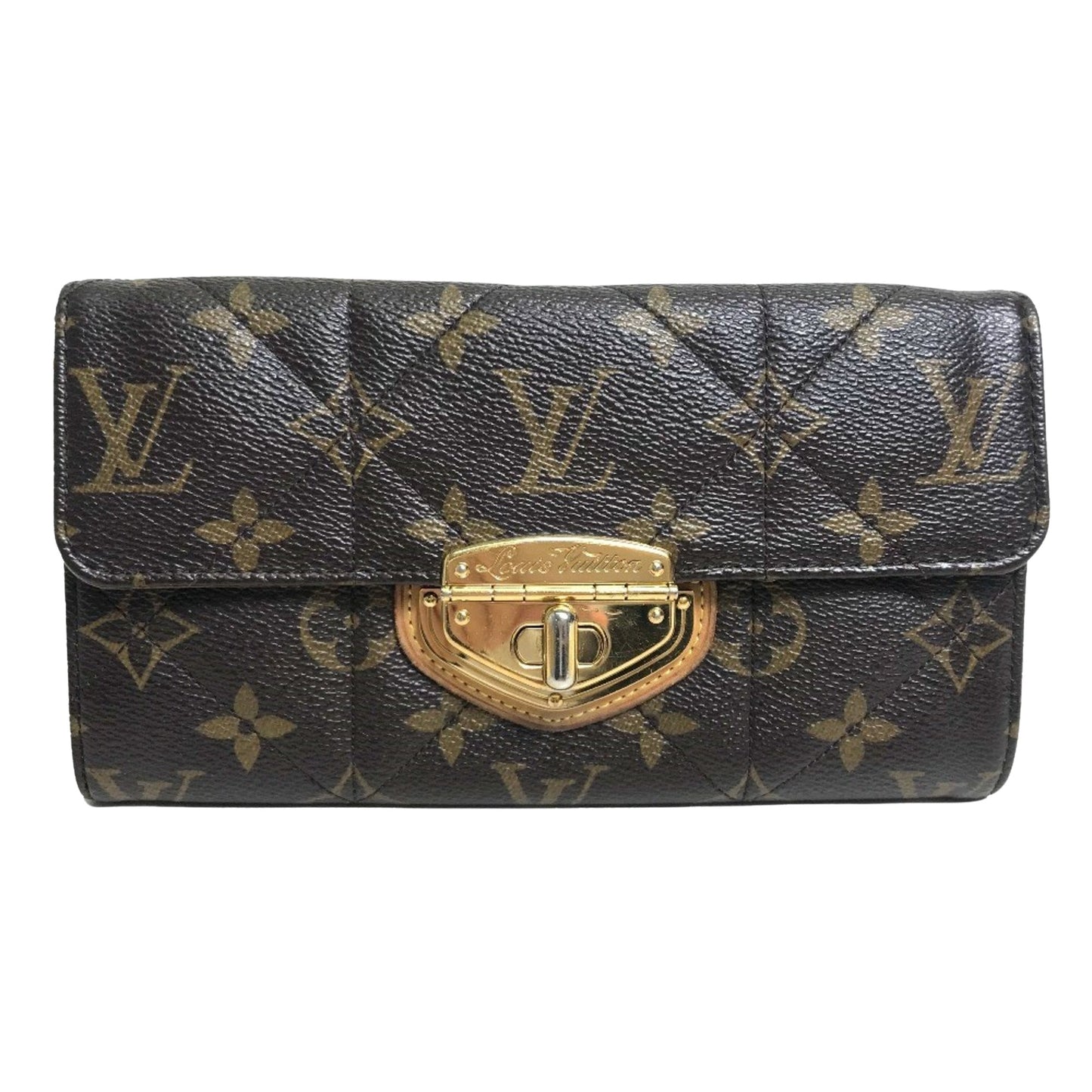 Louis Vuitton Sarah, Brown, Canvas, wallet