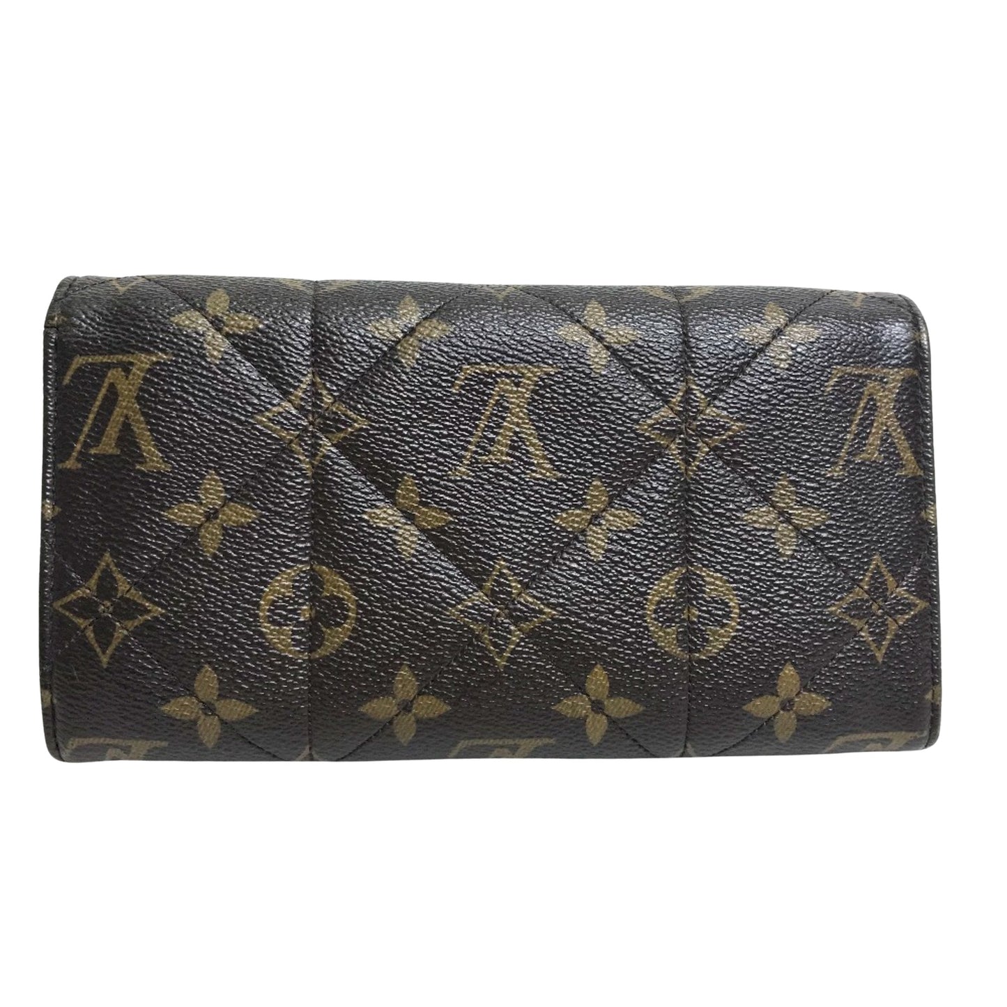Louis Vuitton Sarah, Brown, Canvas, wallet