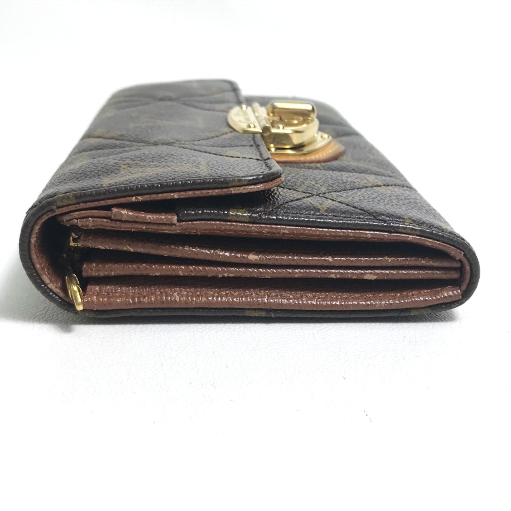 Louis Vuitton Sarah, Brown, Canvas, wallet