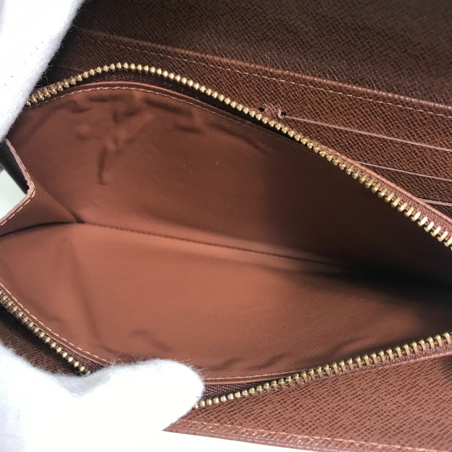 Louis Vuitton Sarah, Brown, Canvas, wallet