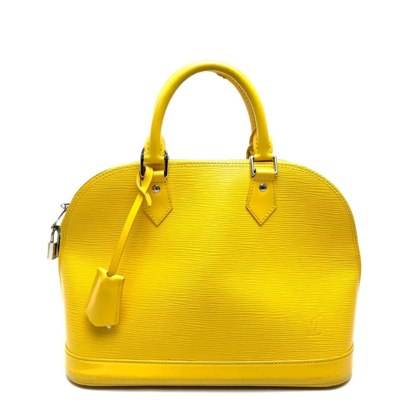 Louis Vuitton Alma, Yellow, Leather, handbag