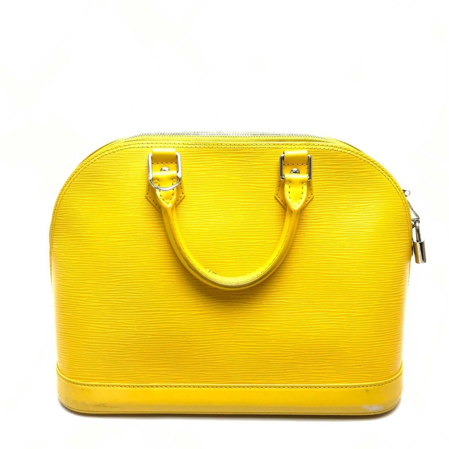 Louis Vuitton Alma, Yellow, Leather, handbag