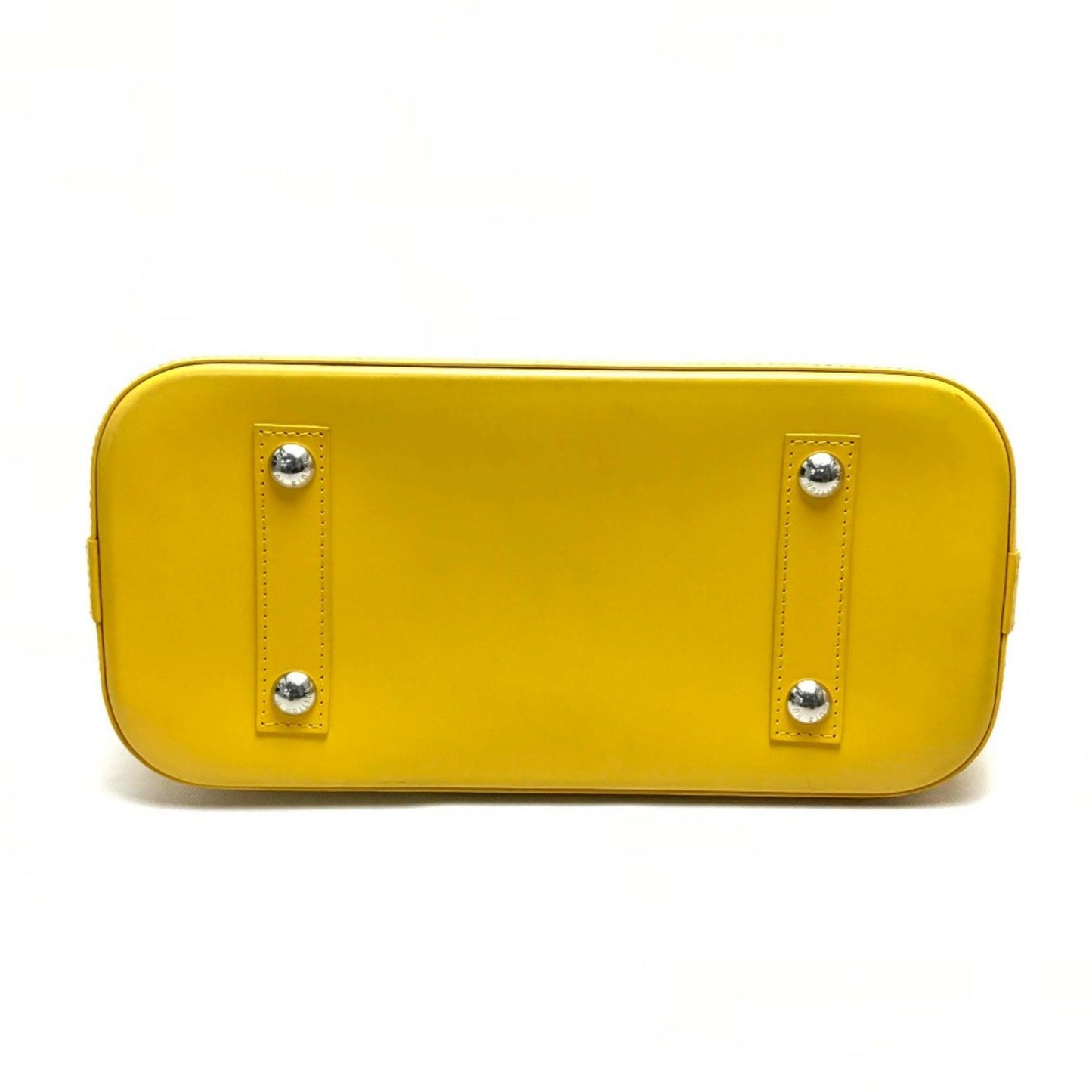 Louis Vuitton Alma, Yellow, Leather, handbag