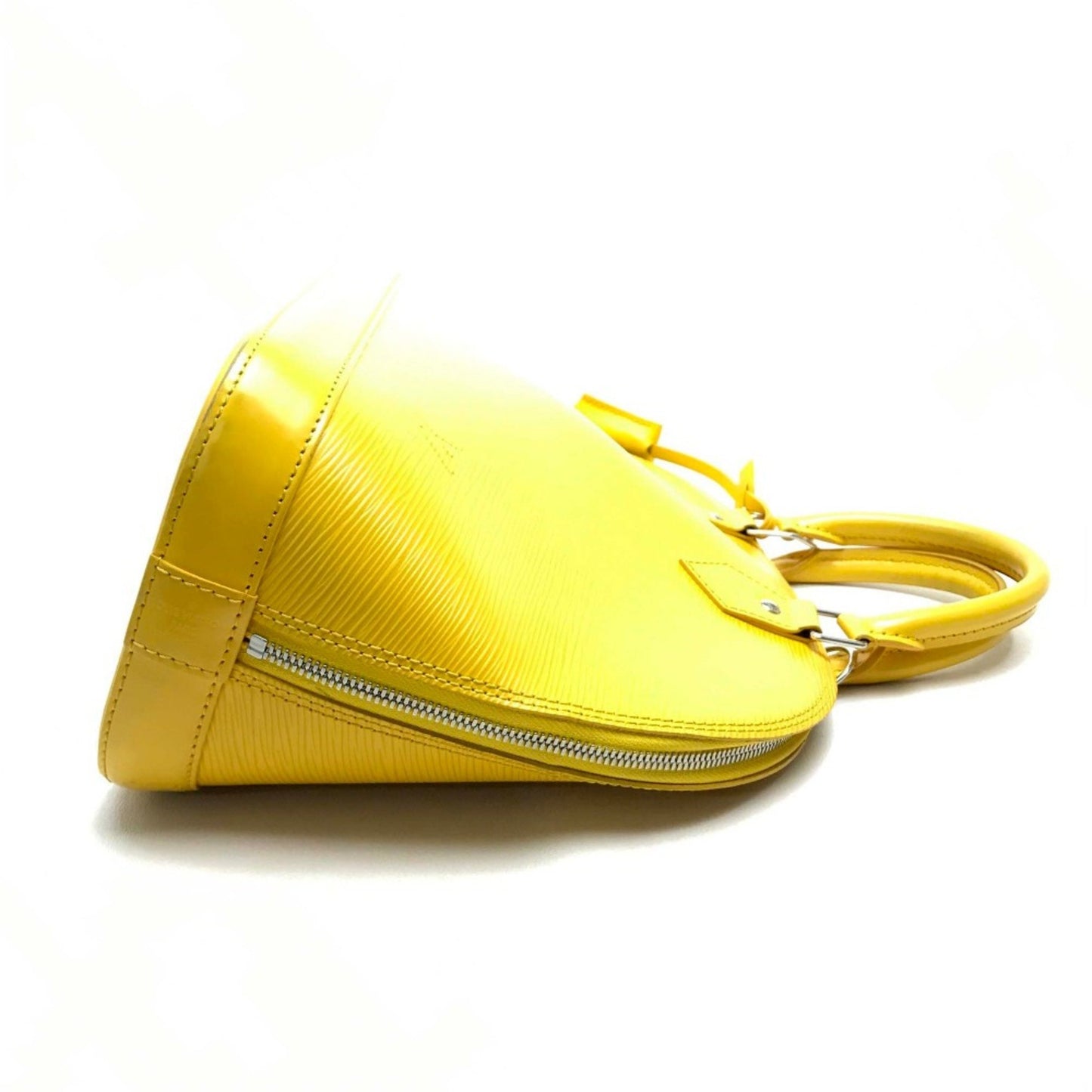 Louis Vuitton Alma, Yellow, Leather, handbag