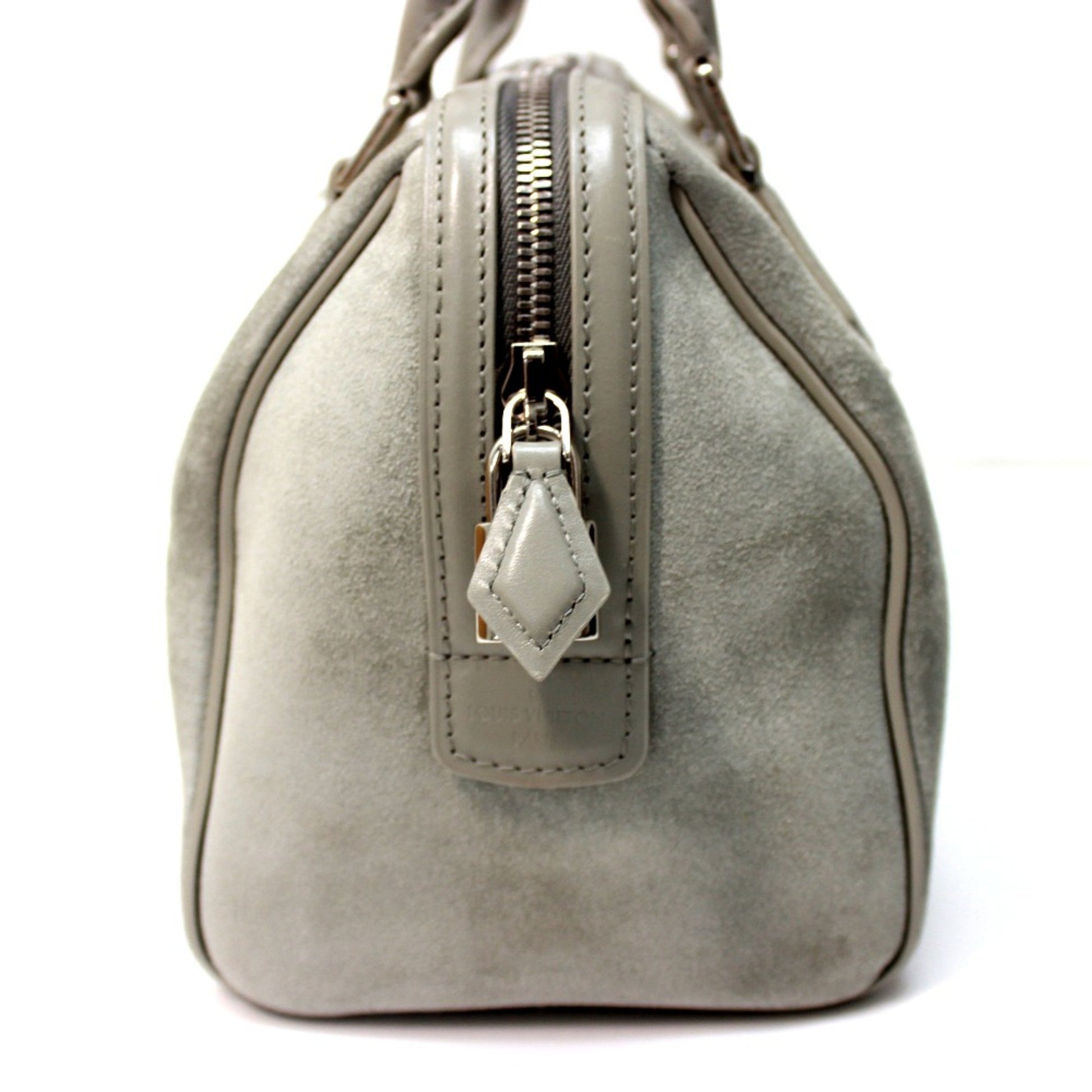 Louis Vuitton Speedy cube, Grey, Leather, handbag