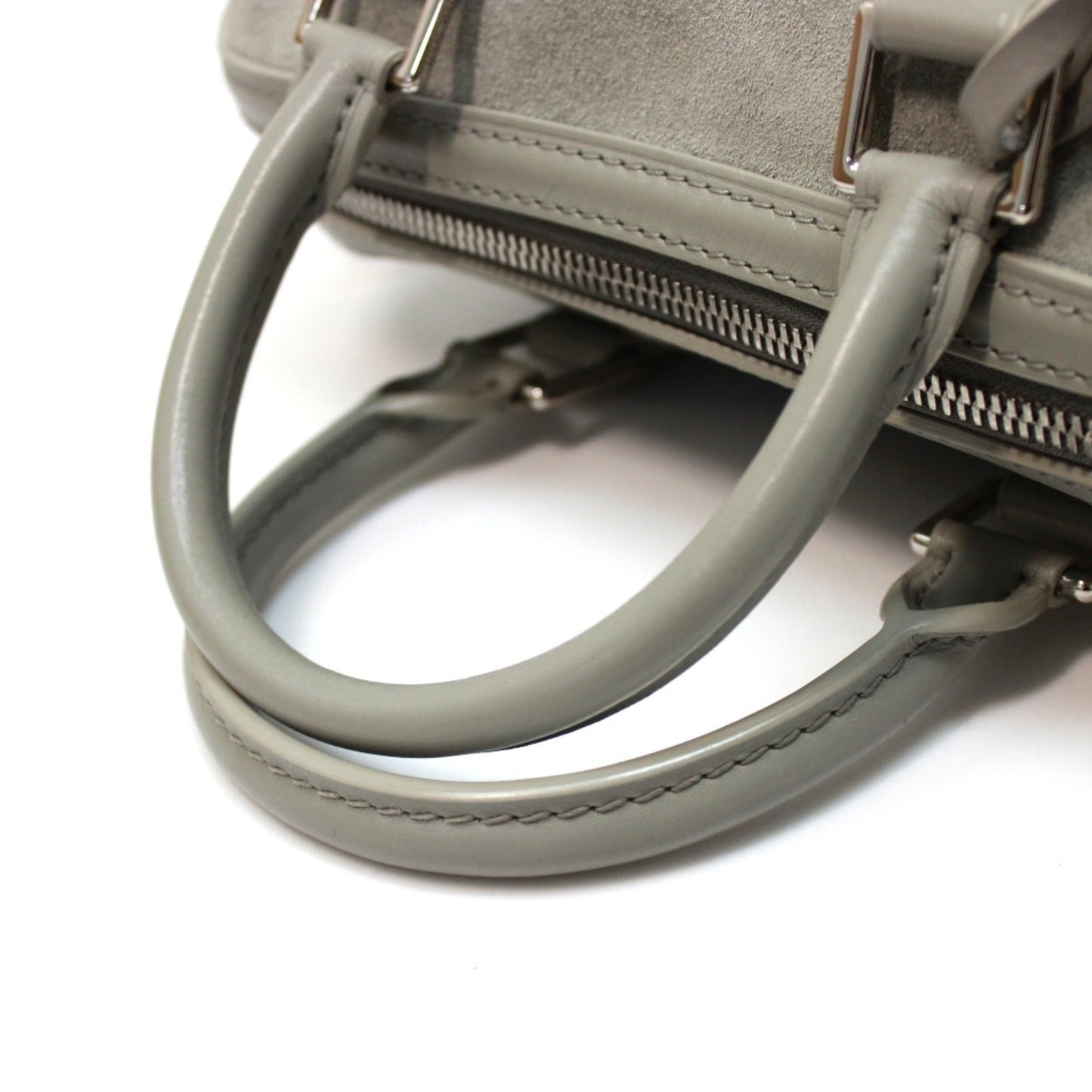 Louis Vuitton Speedy cube, Grey, Leather, handbag