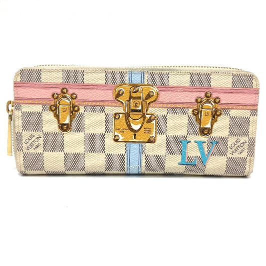 Louis Vuitton Clemence, White, Canvas, wallet
