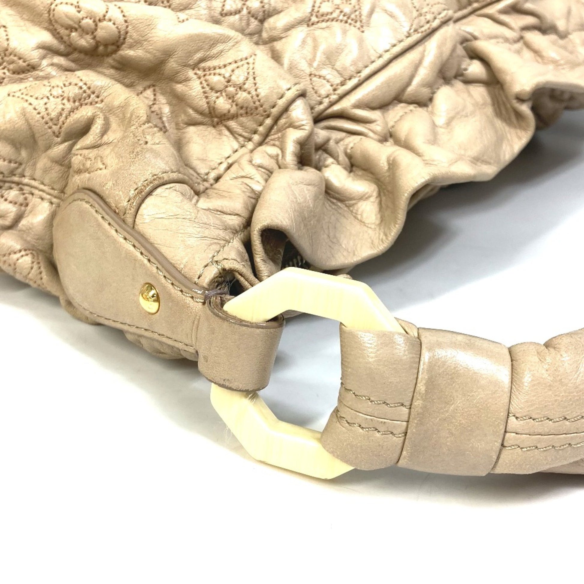 Louis Vuitton Olympe, Beige, Leather, shoulder