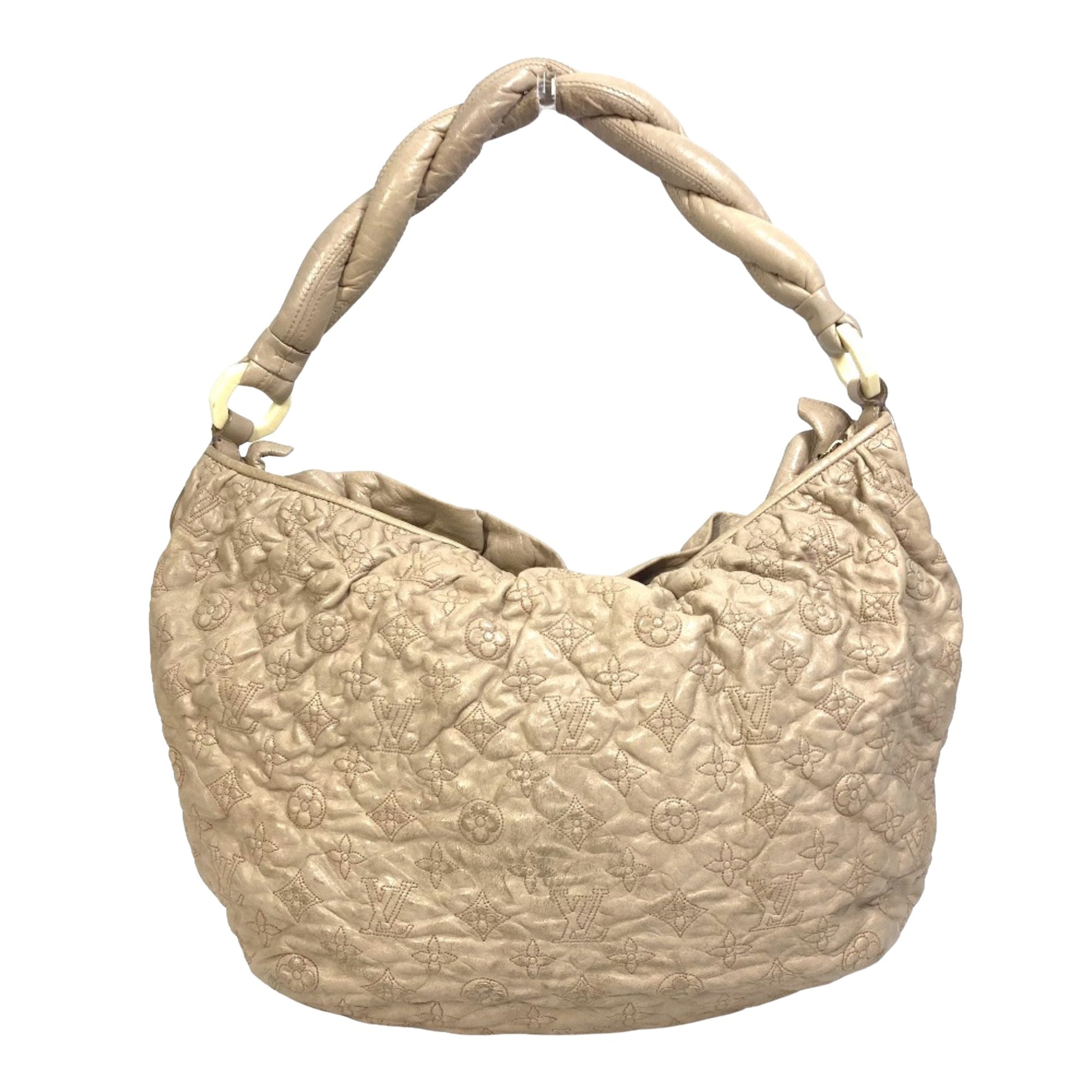 Louis Vuitton Olympe, Beige, Leather, shoulder