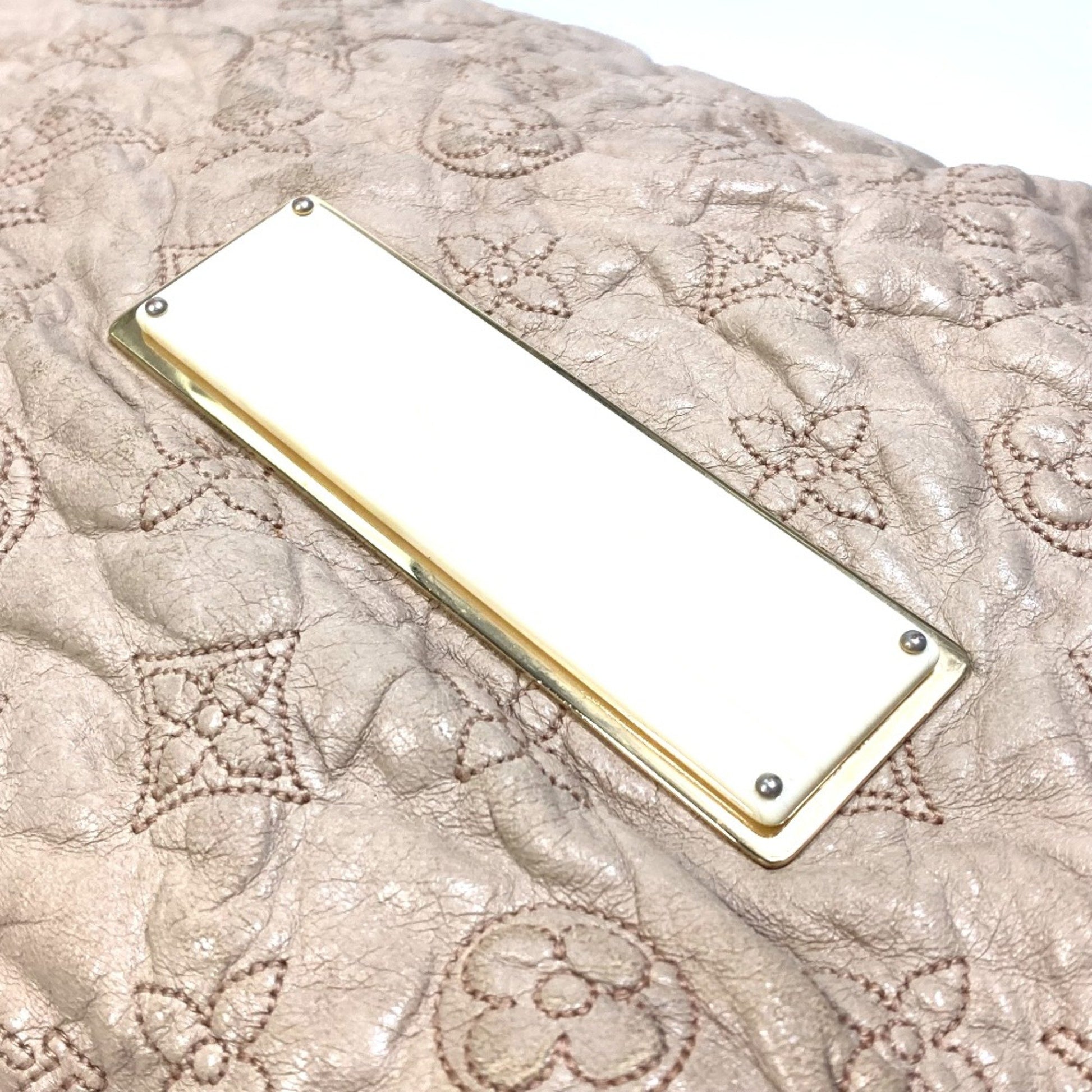 Louis Vuitton Olympe, Beige, Leather, shoulder