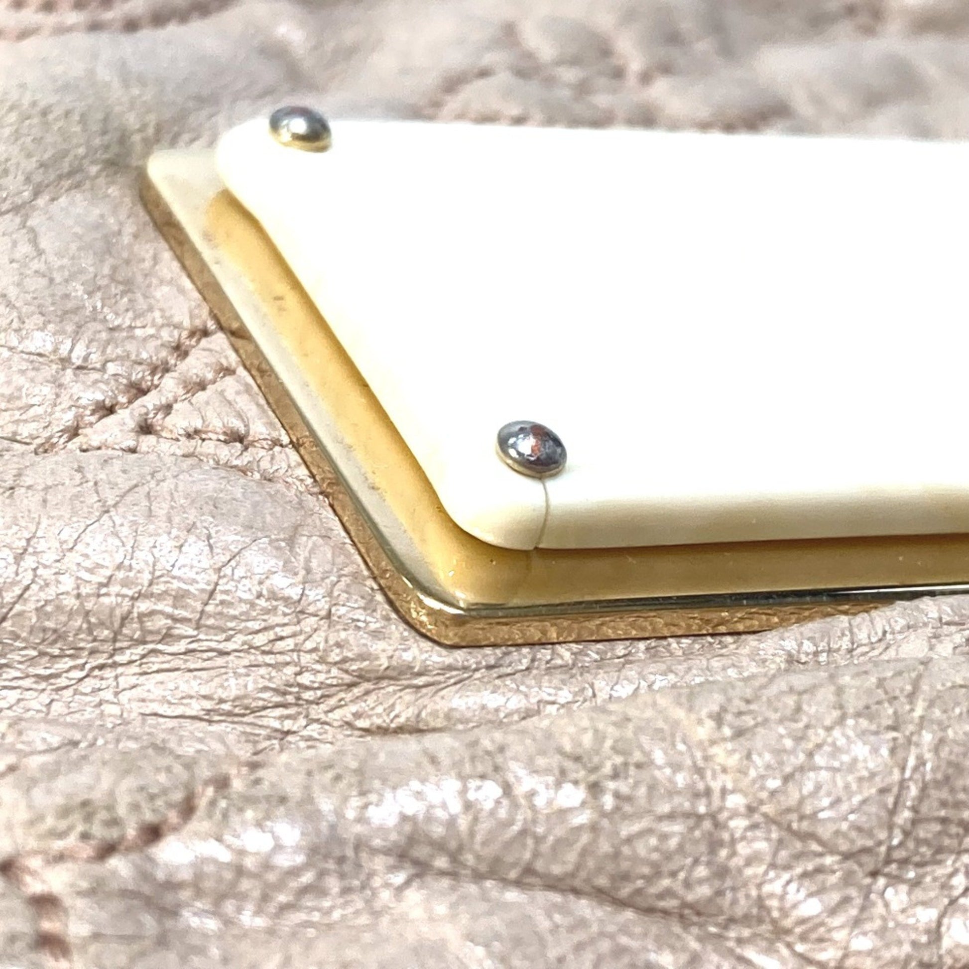 Louis Vuitton Olympe, Beige, Leather, shoulder
