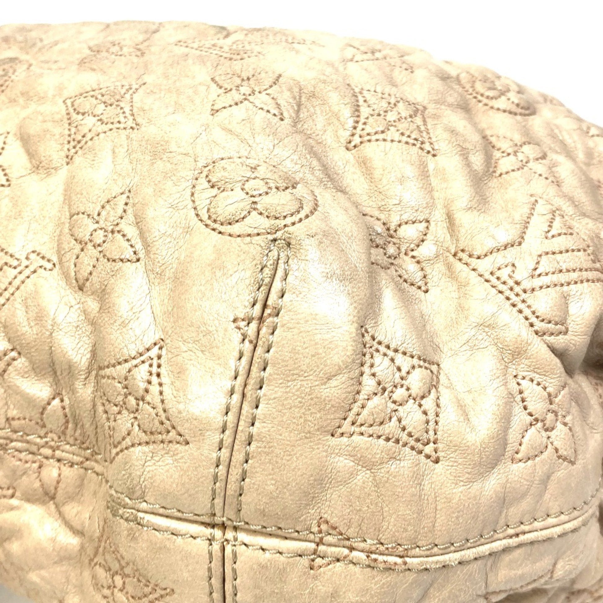 Louis Vuitton Olympe, Beige, Leather, shoulder