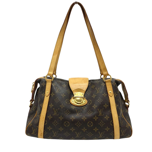 Louis Vuitton Stresa PM, Brown, Canvas, shoulder