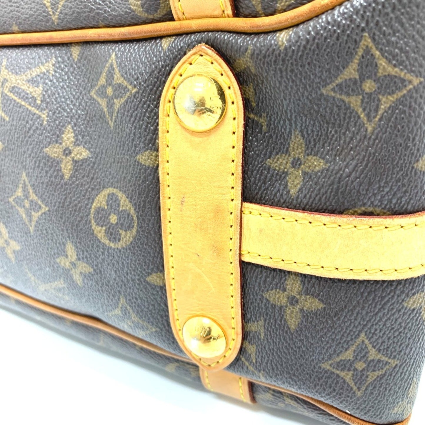 Louis Vuitton Stresa PM, Brown, Canvas, shoulder