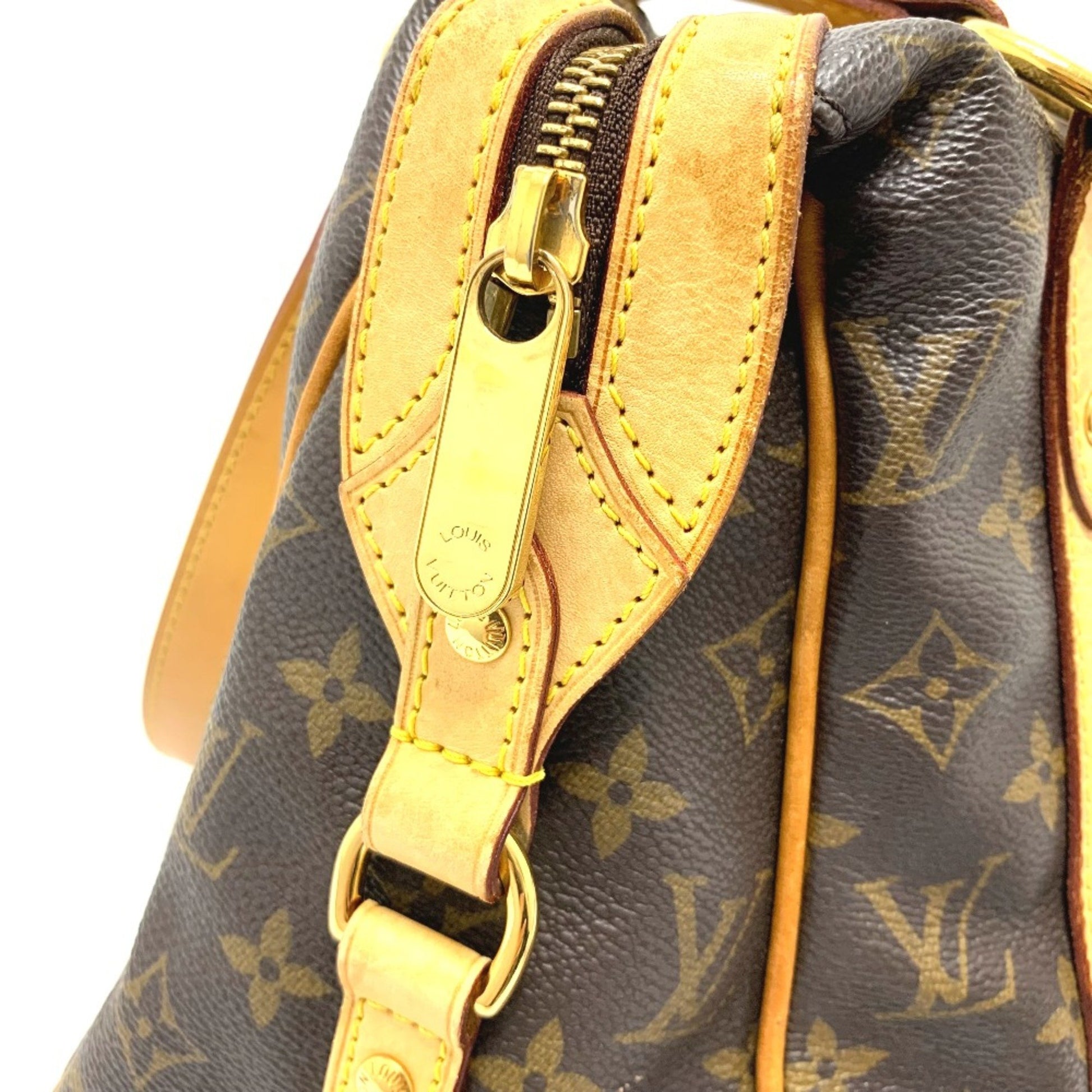 Louis Vuitton Stresa PM, Brown, Canvas, shoulder