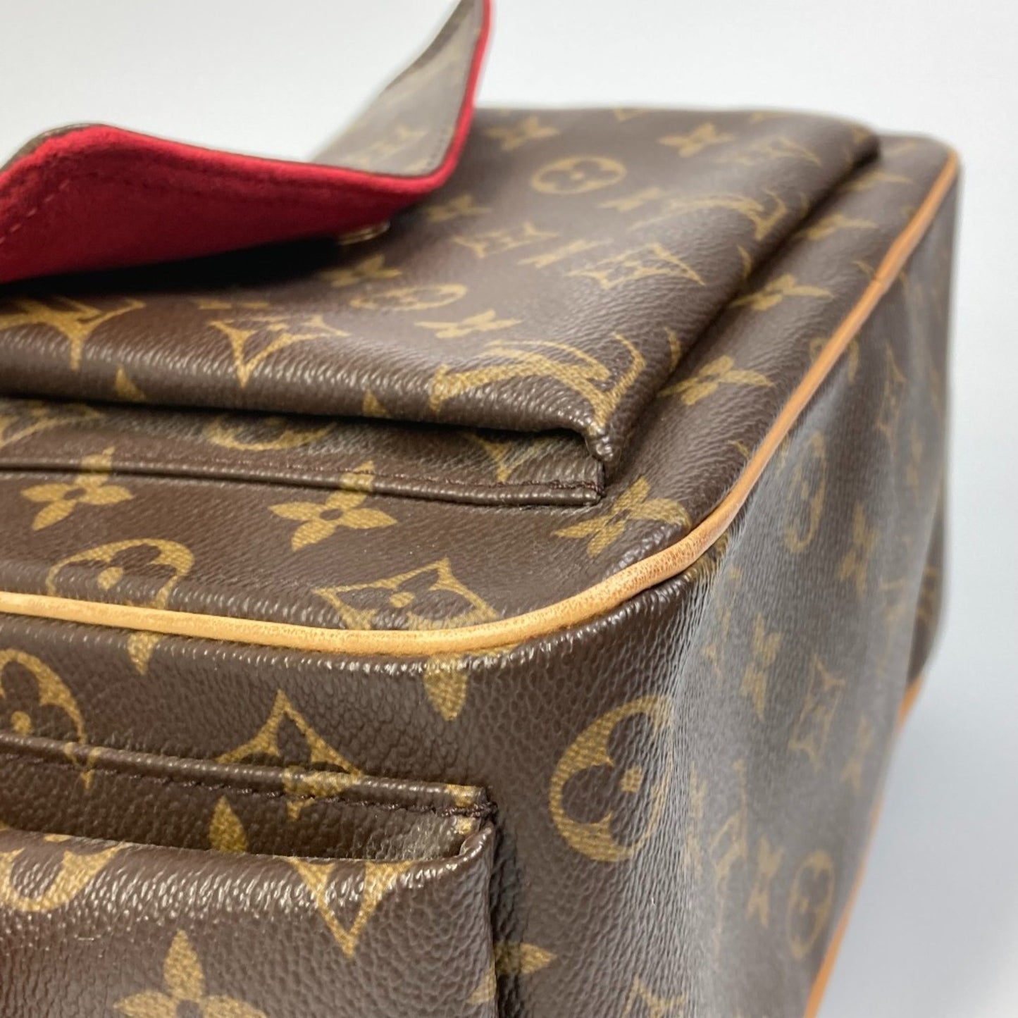 Louis Vuitton Excentri cité, Brown, Canvas, handbag