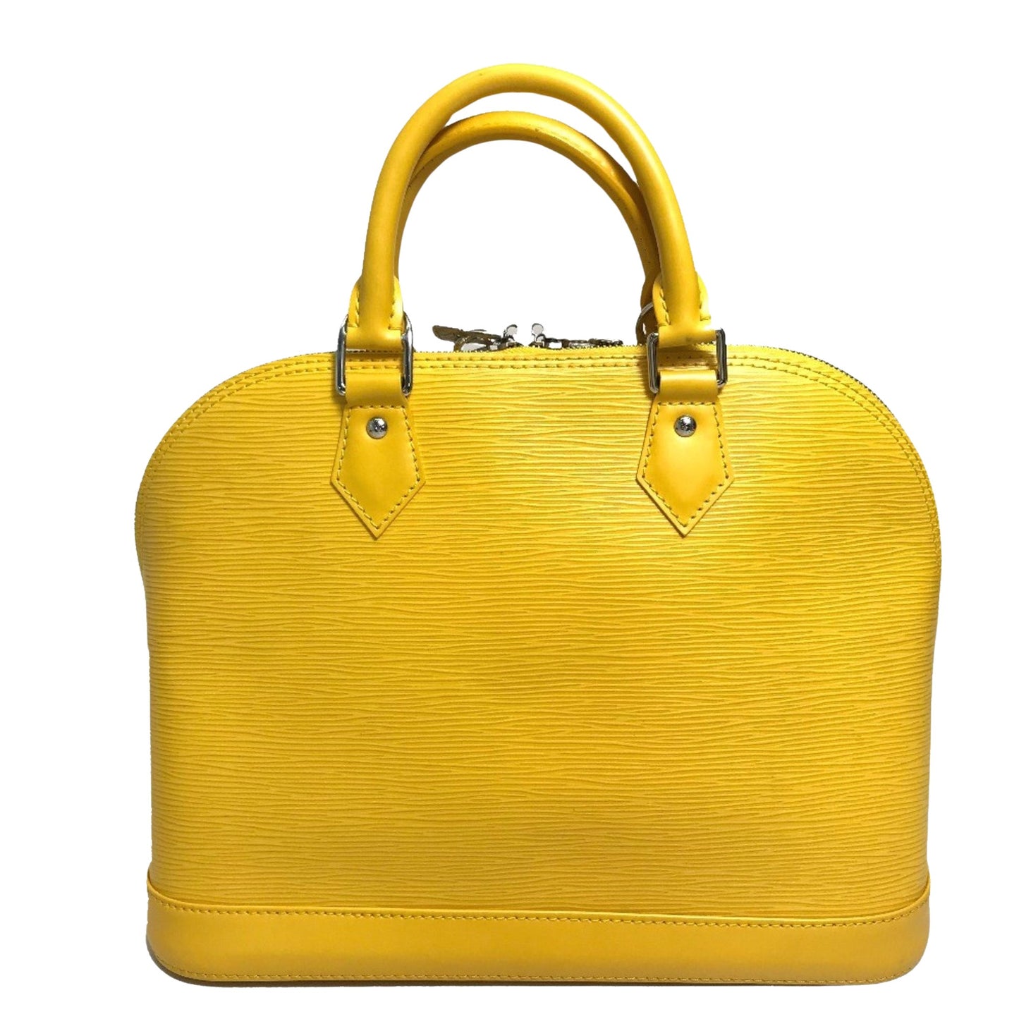 Louis Vuitton Alma, Yellow, Leather, handbag