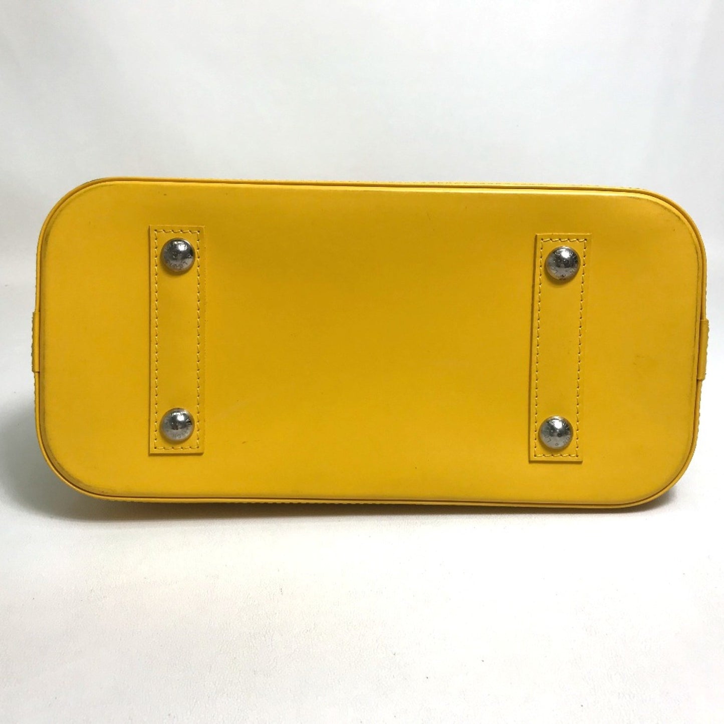 Louis Vuitton Alma, Yellow, Leather, handbag