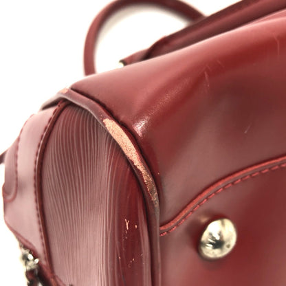 Louis Vuitton Montaigne, Red, Leather, handbag