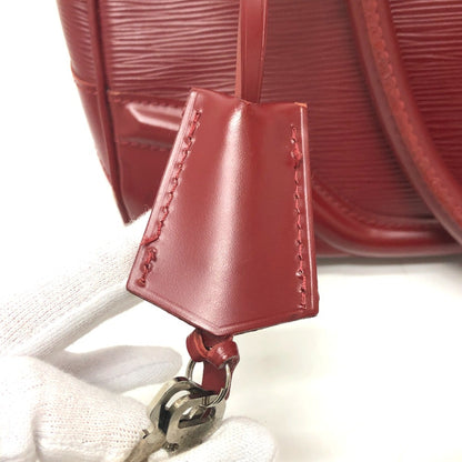 Louis Vuitton Montaigne, Red, Leather, handbag