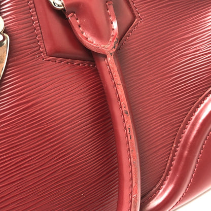 Louis Vuitton Montaigne, Red, Leather, handbag