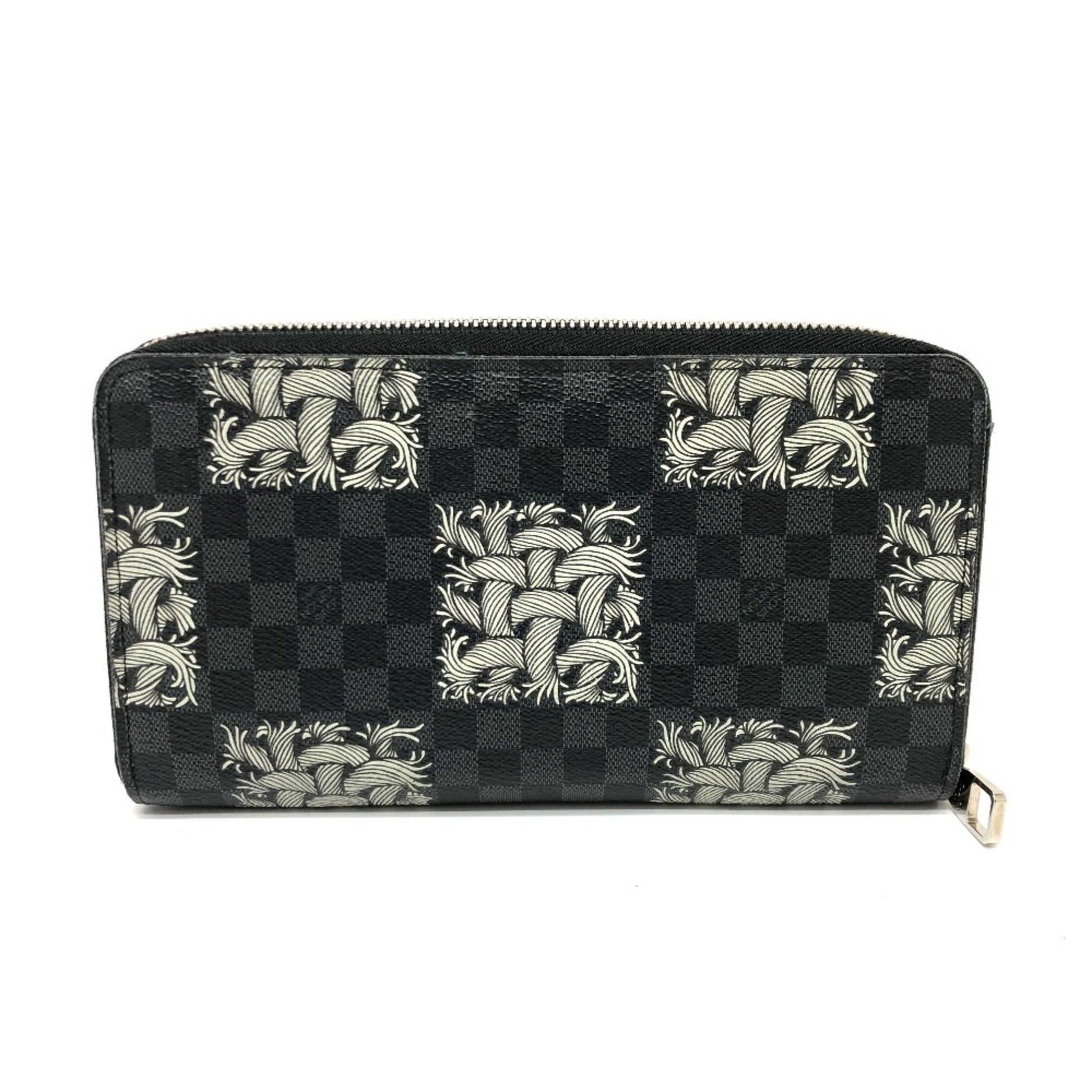 Louis Vuitton Zippy wallet, Black, Canvas, wallet