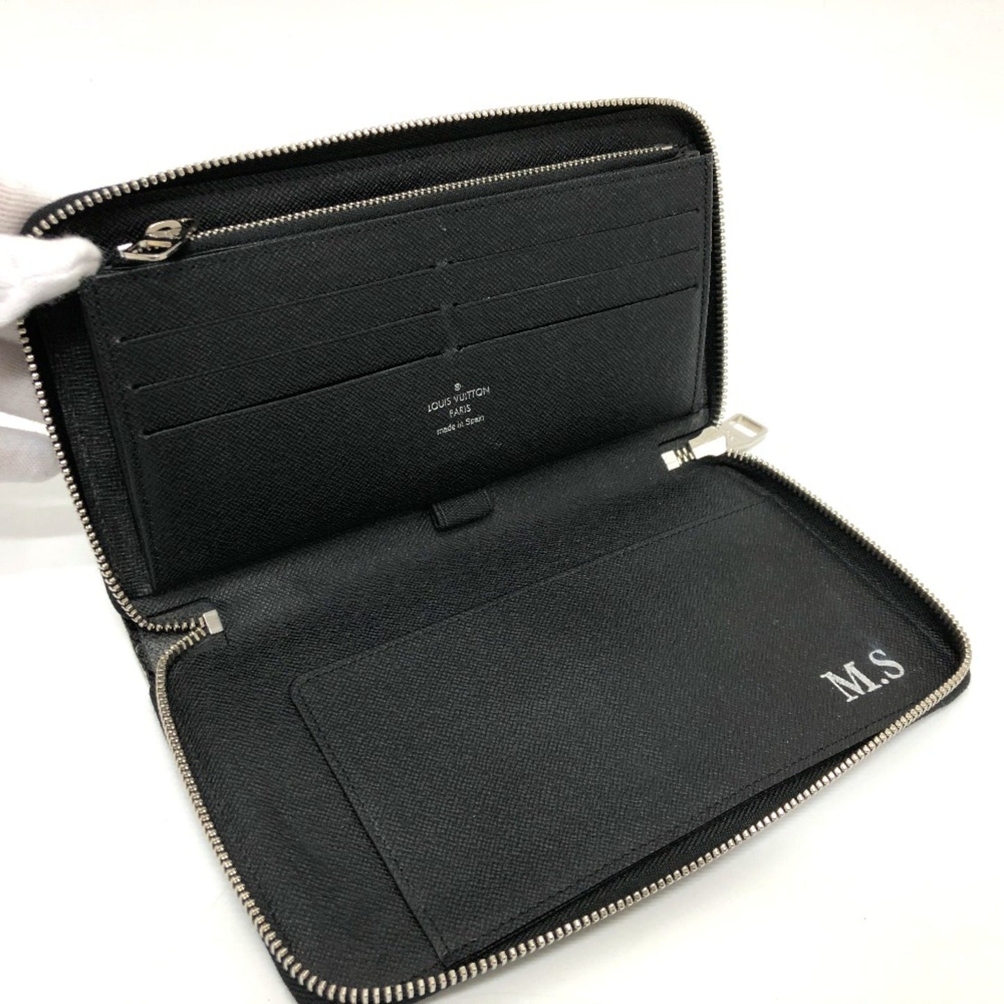 Louis Vuitton Zippy wallet, Black, Canvas, wallet