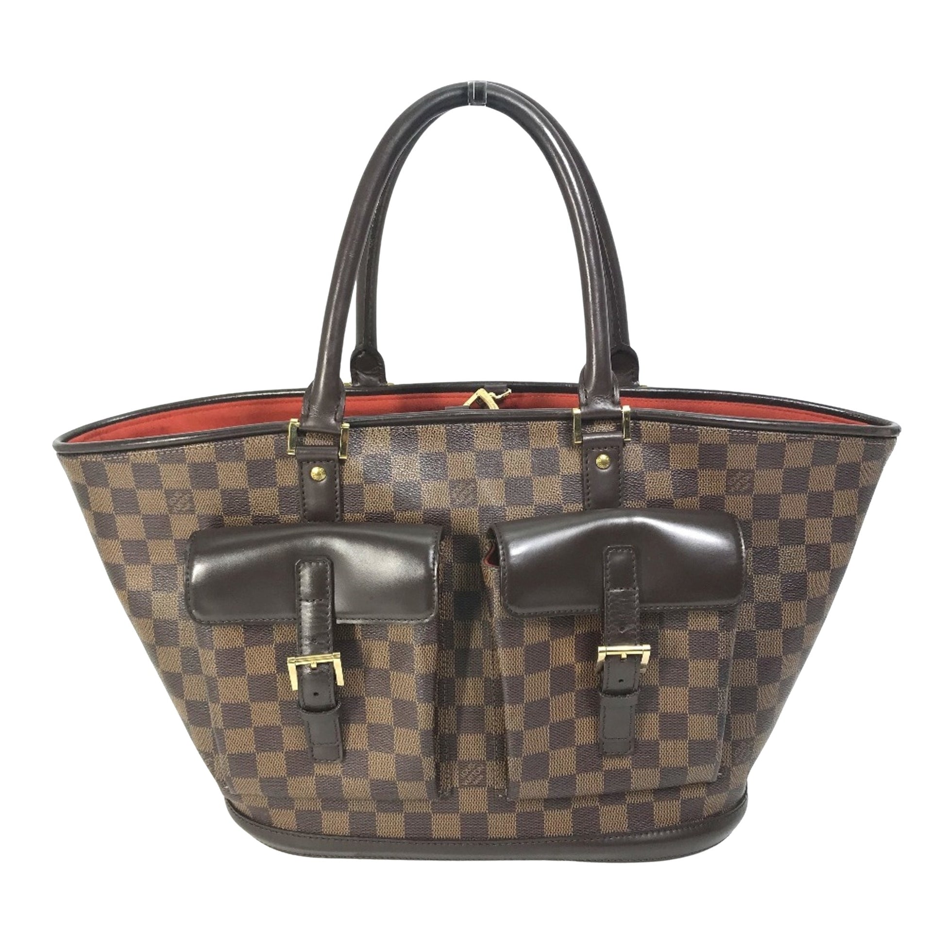 Louis Vuitton Manosque, Brown, Canvas, tote