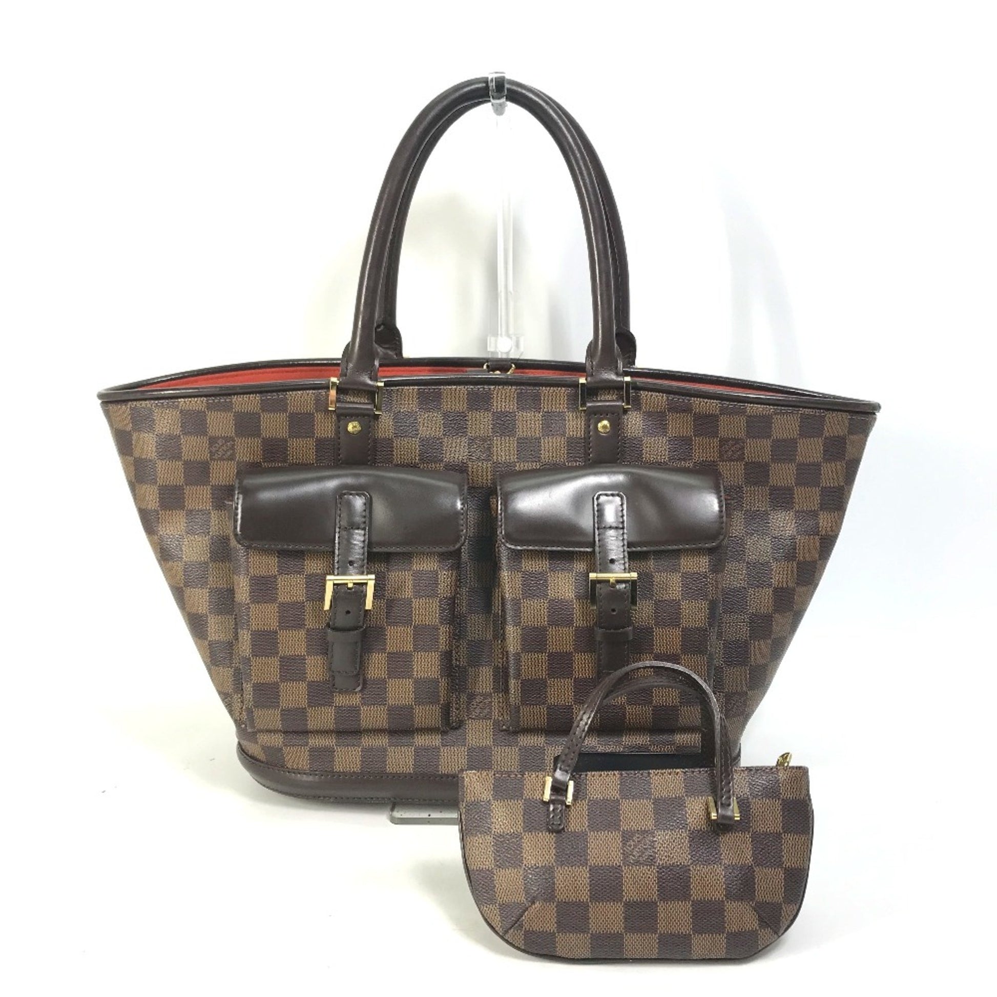 Louis Vuitton Manosque, Brown, Canvas, tote
