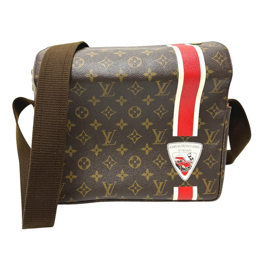 Louis Vuitton Naviglio, Brown, Canvas, shoulder