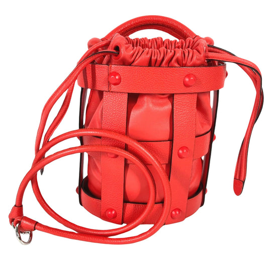 Salvatore Ferragamo, Red, Leather, shoulder