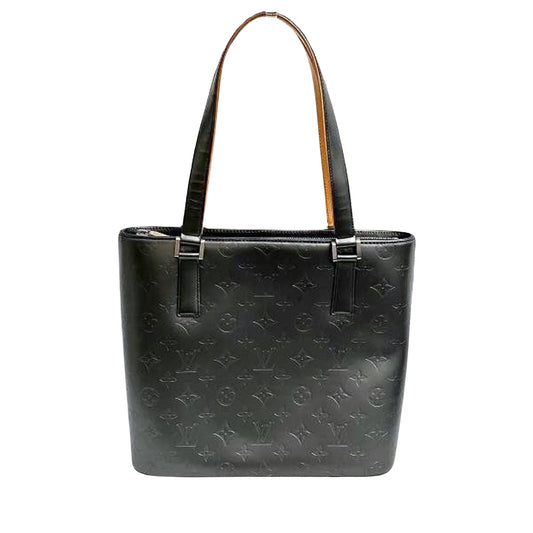 Louis Vuitton Stockton, Black, Leather, handbag