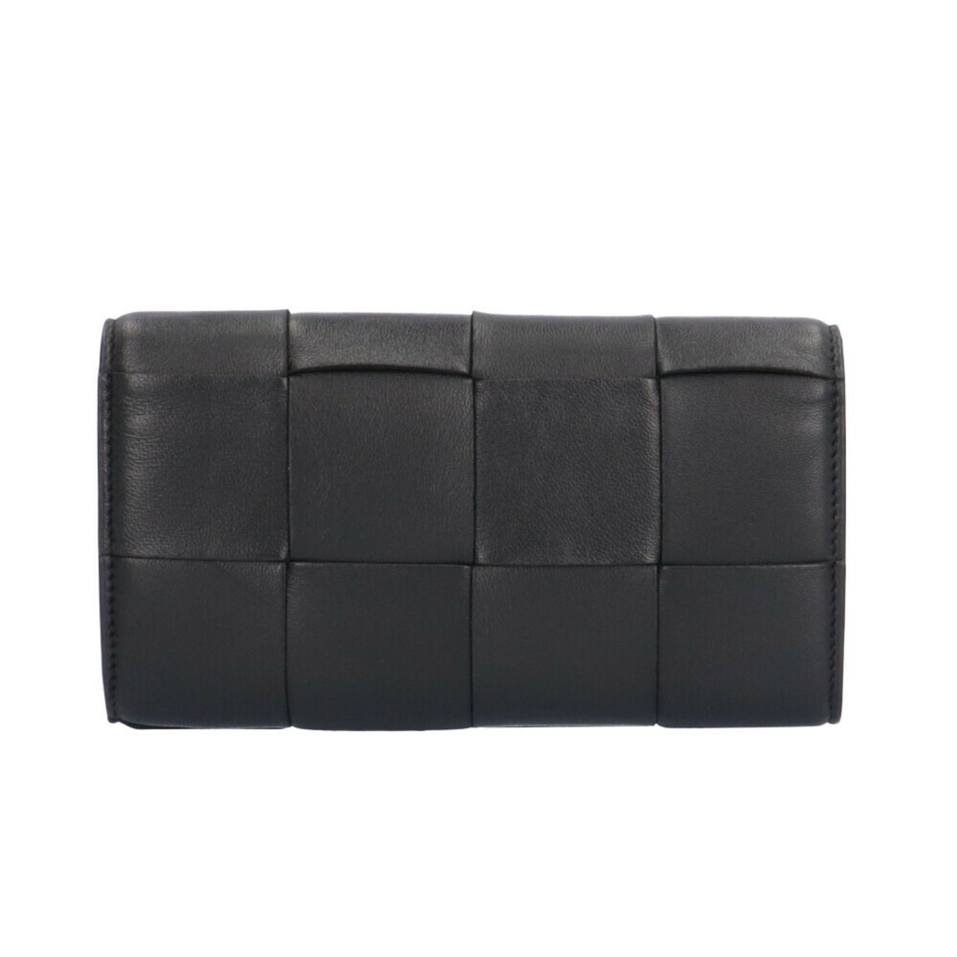 Bottega Veneta Cassette, Black, Leather, wallet