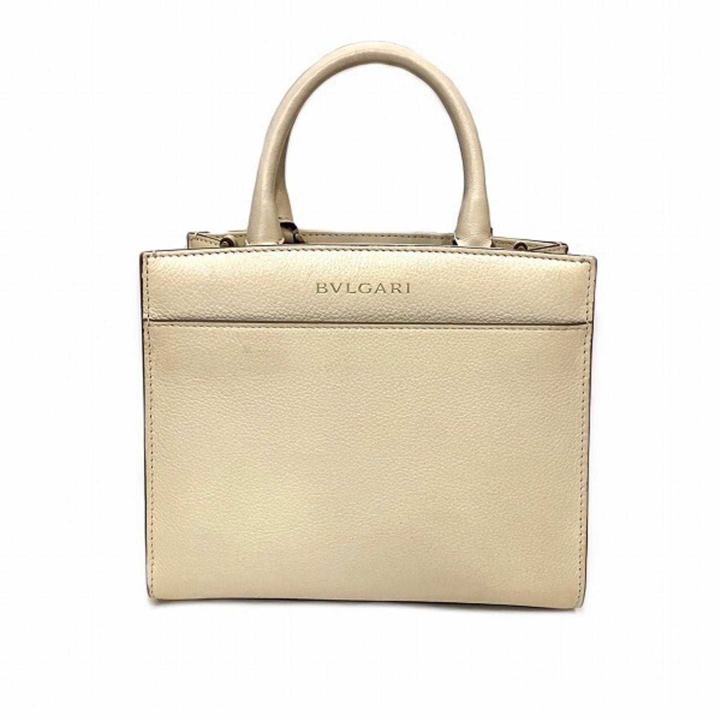 Bulgari, White, Leather, handbag