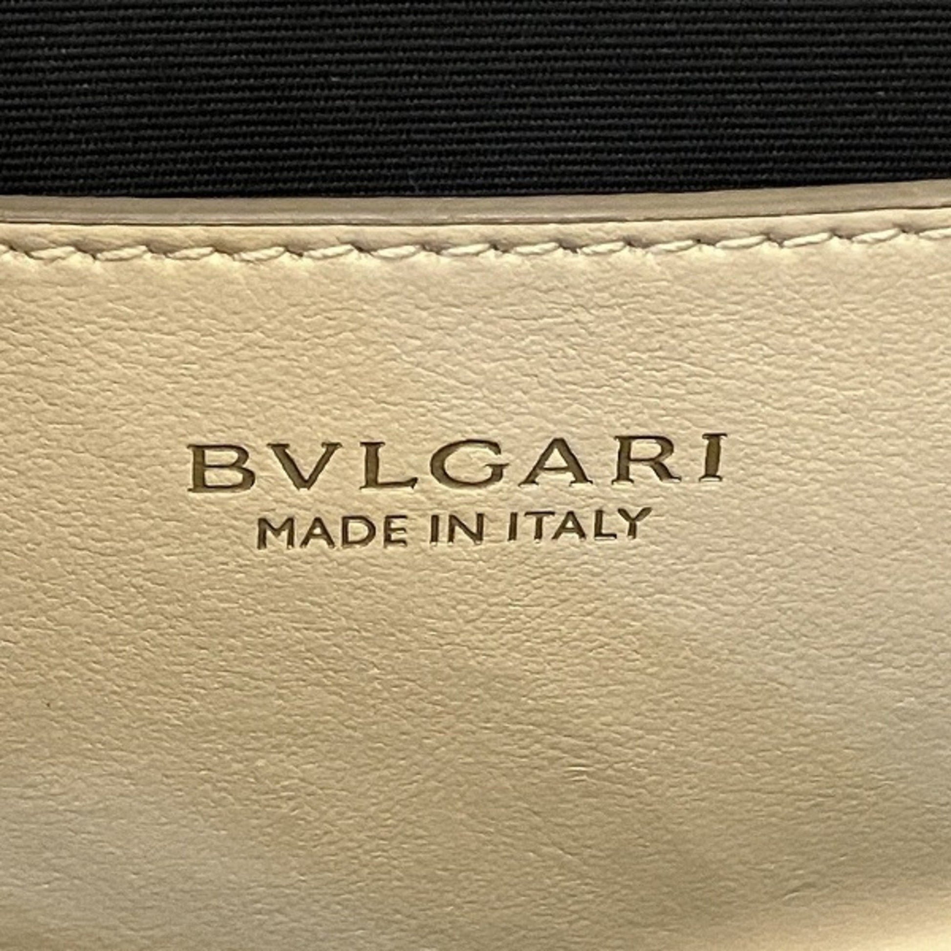 Bulgari, White, Leather, handbag