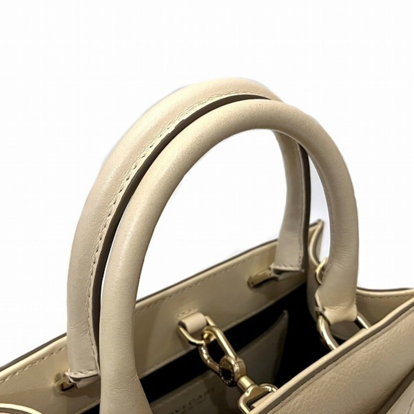 Bulgari, White, Leather, handbag