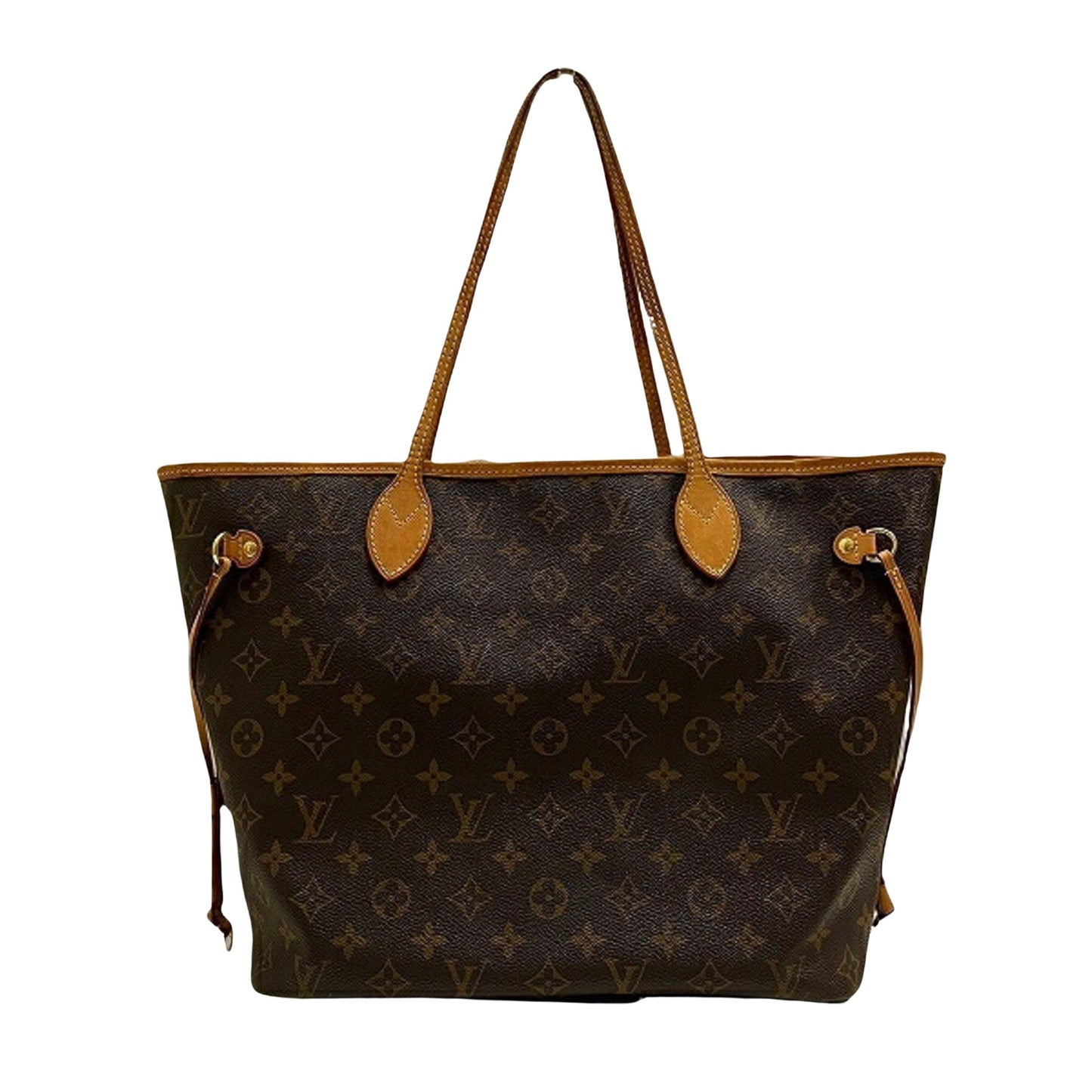 Louis Vuitton Neverfull MM, Brown, Canvas, tote