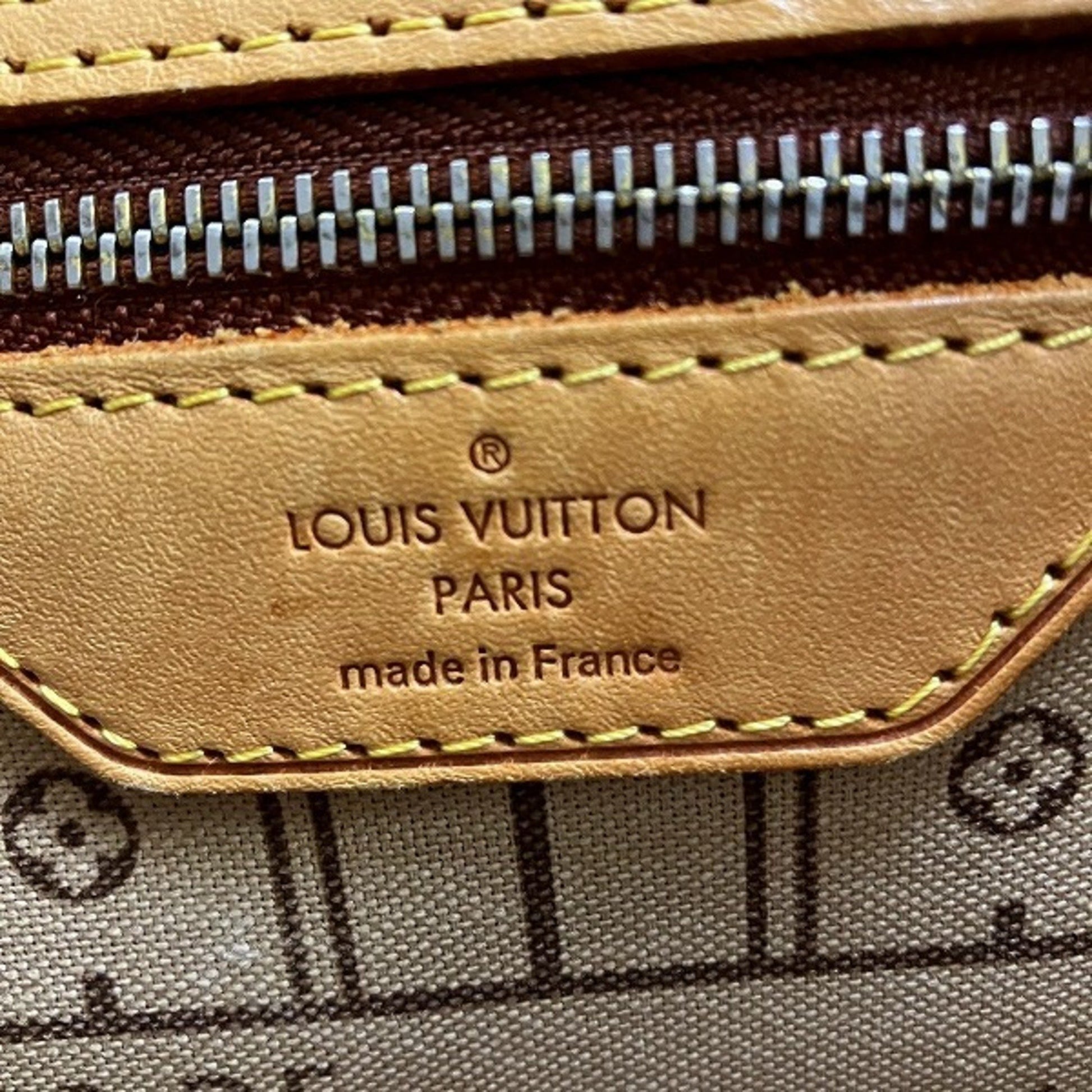 Louis Vuitton Neverfull MM, Brown, Canvas, tote