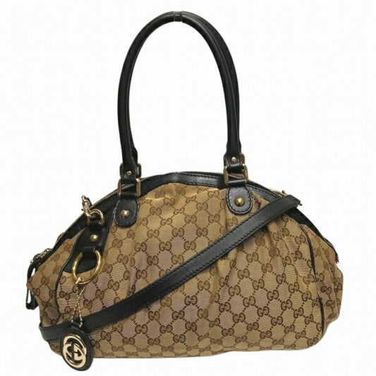 Gucci Sukey, Black, Canvas, handbag