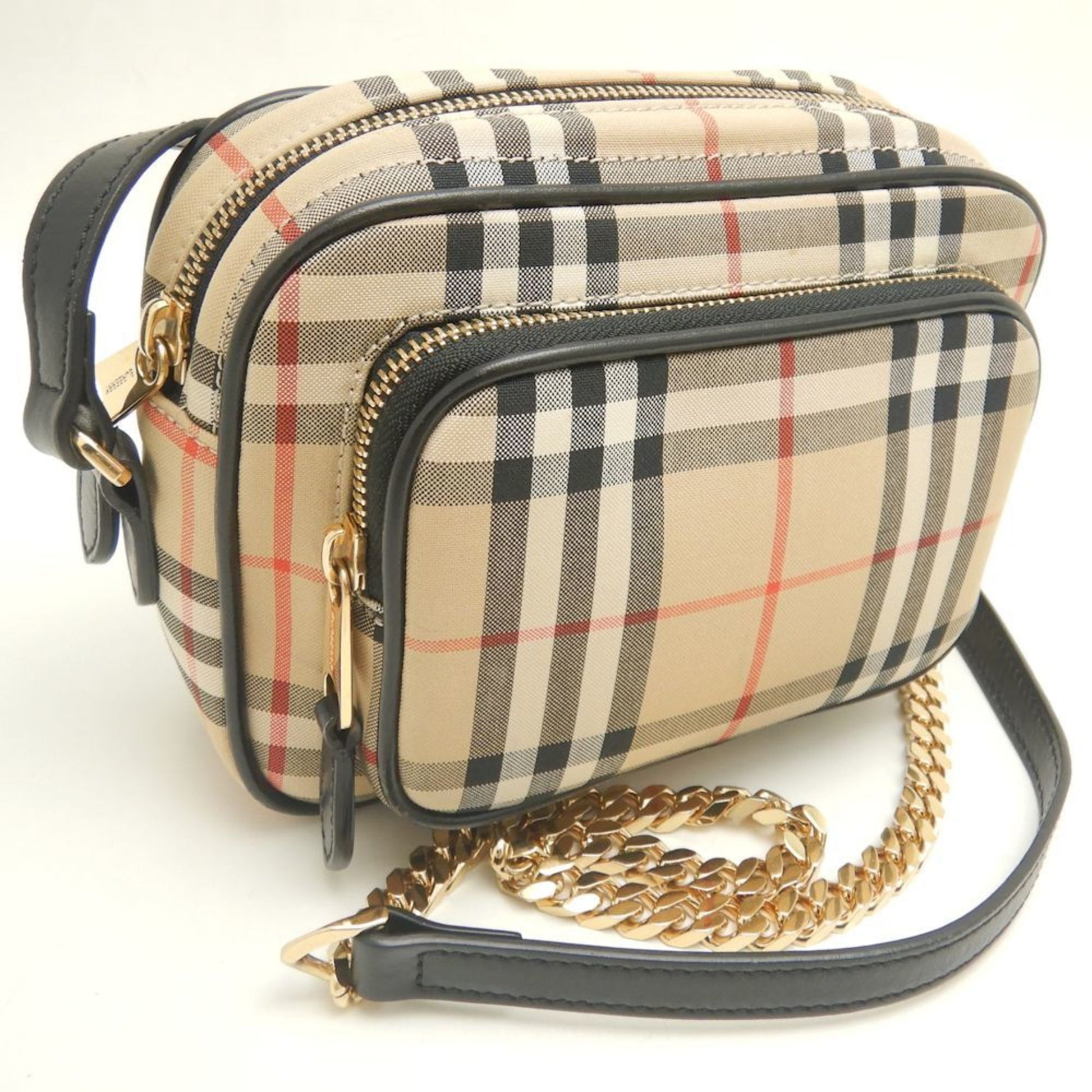 Burberry -, Beige, Canvas, shoulder