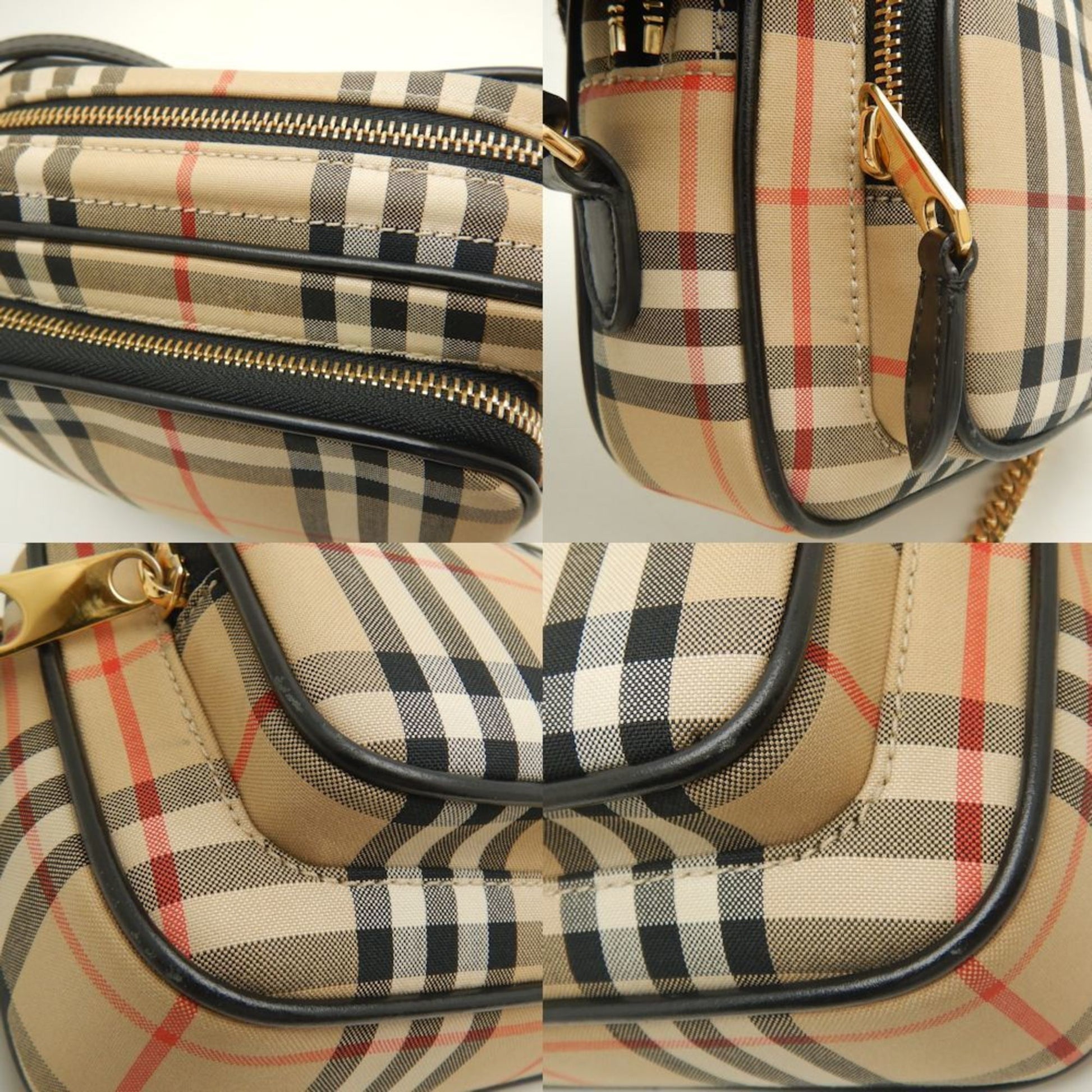 Burberry -, Beige, Canvas, shoulder