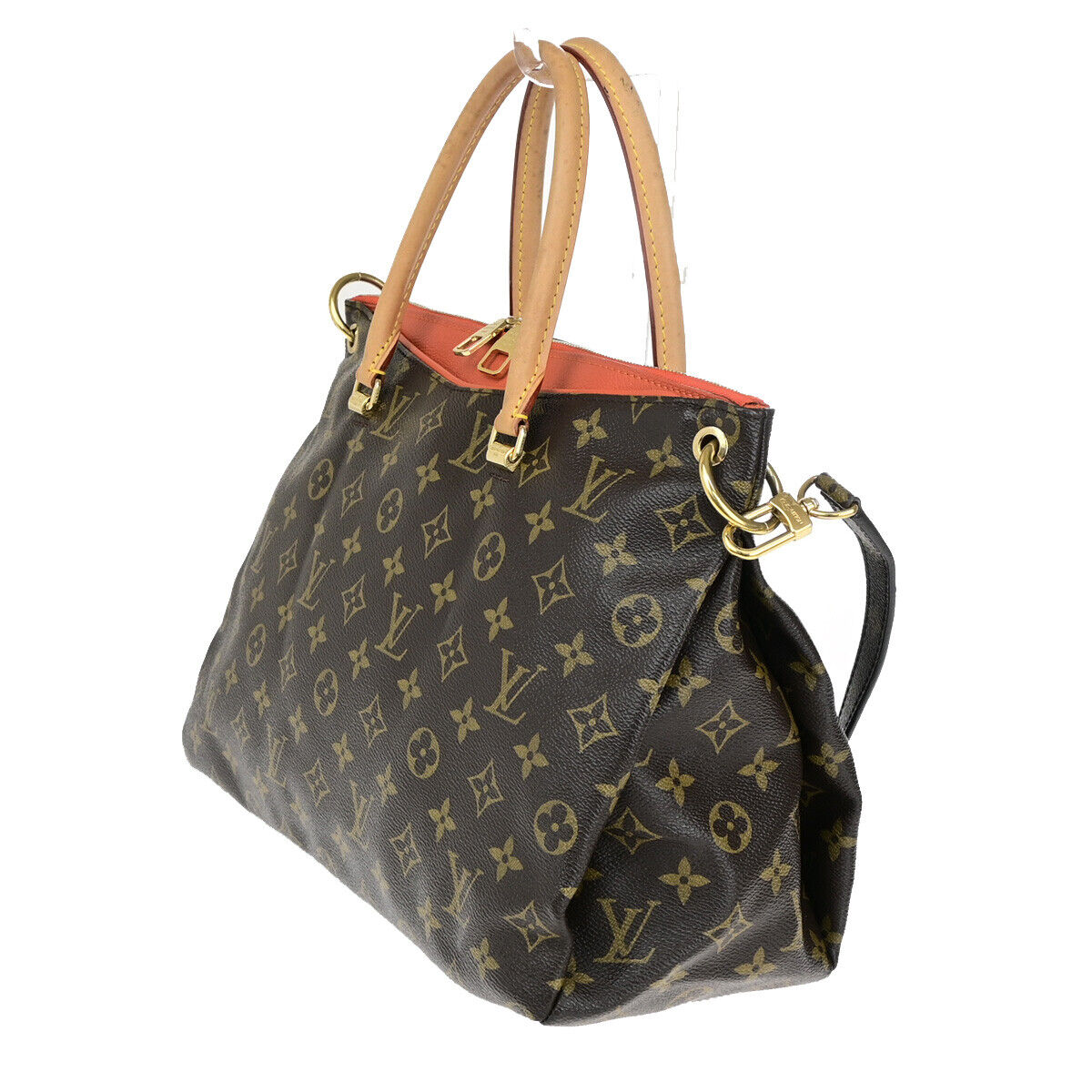 Louis Vuitton Pallas, Brown, Canvas, handbag