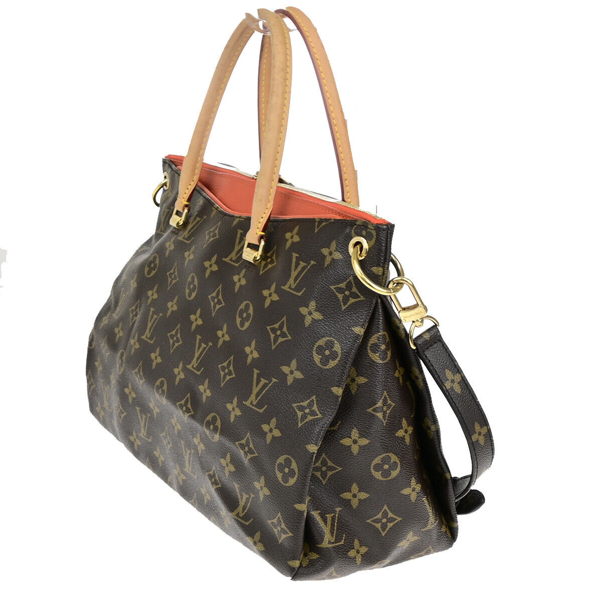 Louis Vuitton Pallas, Brown, Canvas, handbag