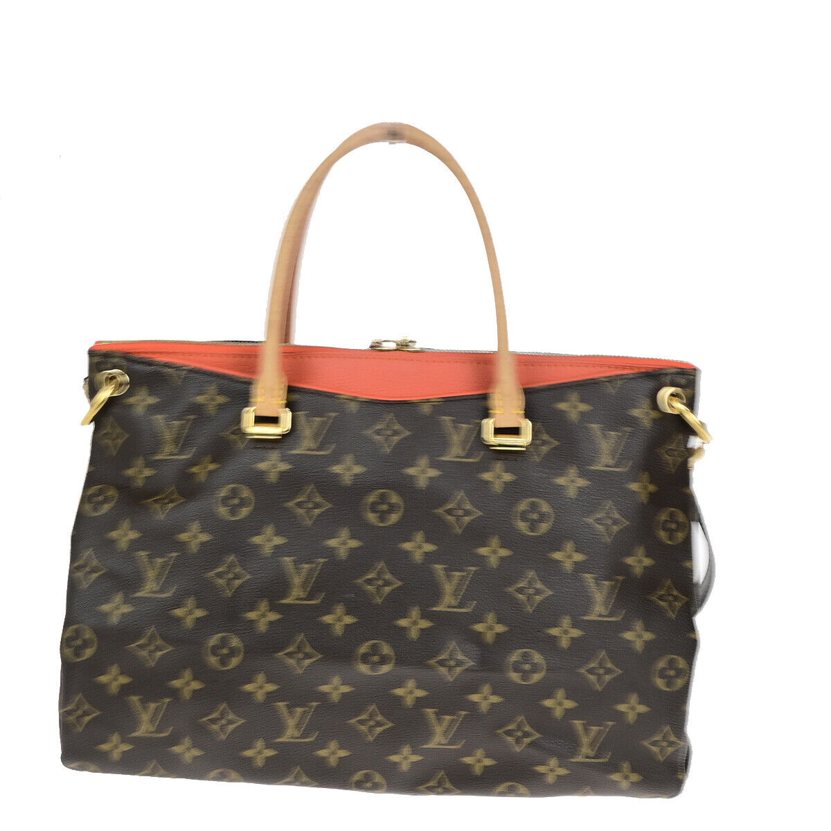 Louis Vuitton Pallas, Brown, Canvas, handbag