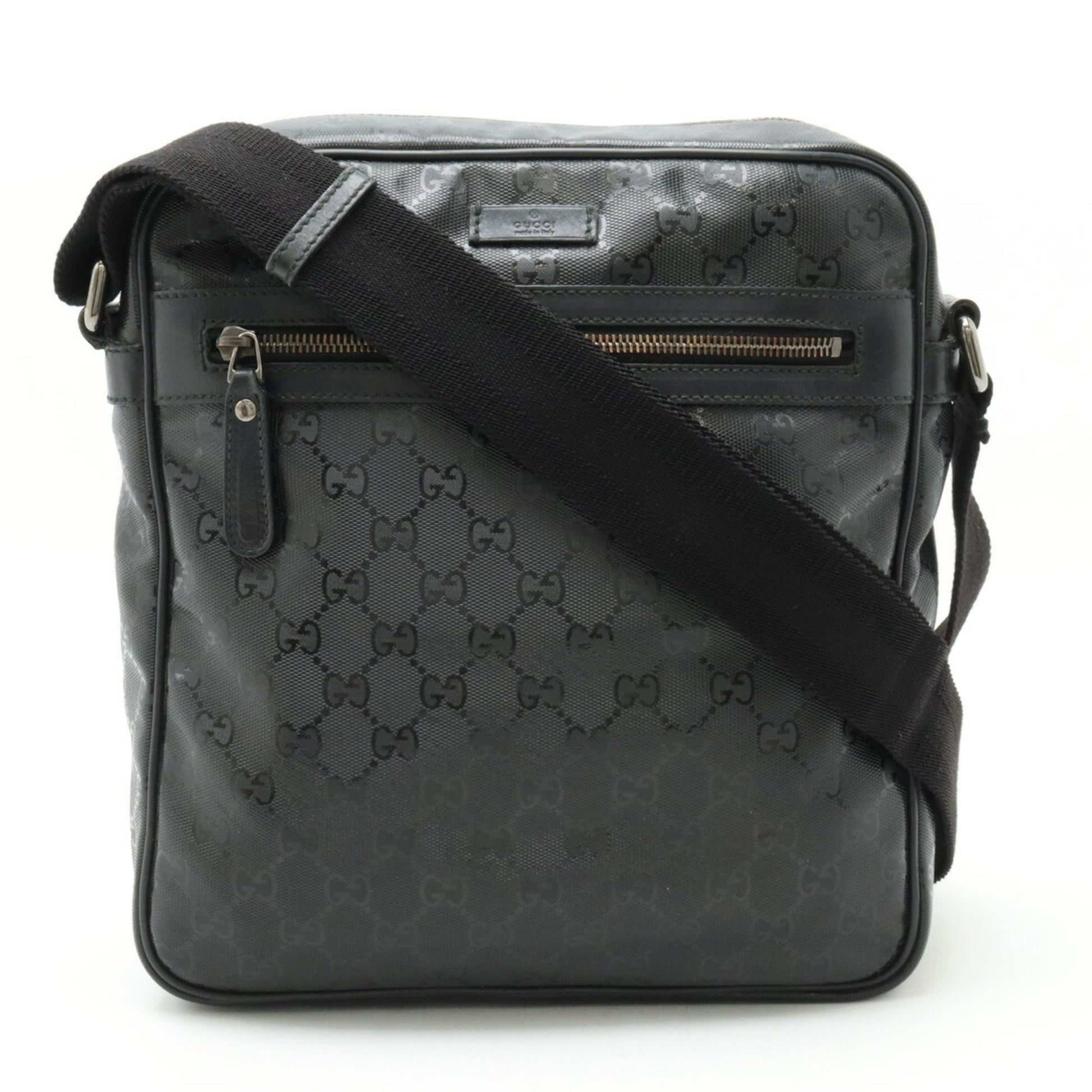 Gucci GG Imprimé, Black, Canvas, shoulder