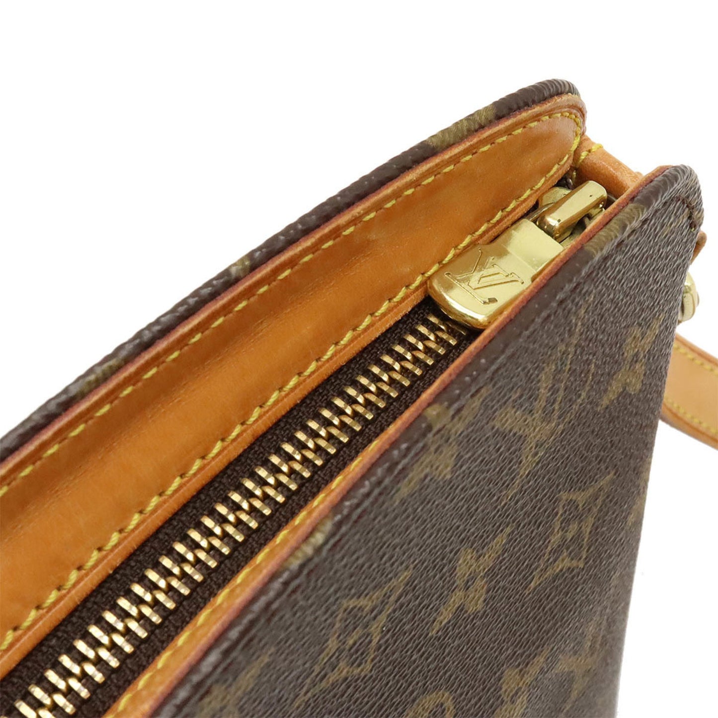 Louis Vuitton Drouot, Brown, Canvas, shoulder