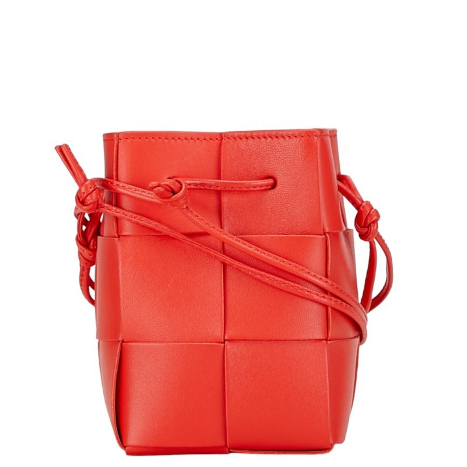 Bottega Veneta Intrecciato, Red, Leather, shoulder